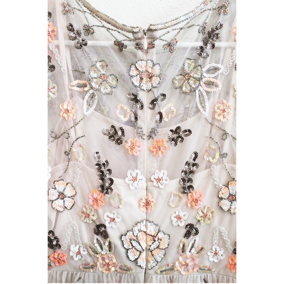 NWT Gianni Bini Penny floral beaded tulle dress - Picture 5 of 6